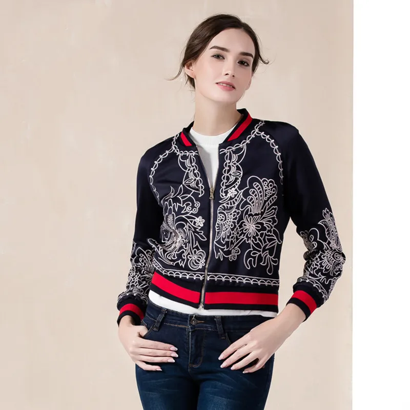 

European station high-grade embroidery short coat 2019 summer new European and American new women's clothing