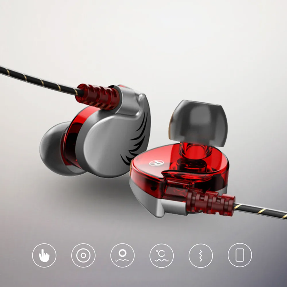 

2019 New HIFI QKZ CK7 High bass dual drive stereo In Ear Stereo Race Sport Headset Universa With Microphone Computer
