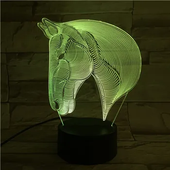 

Lamparas De Mesa Table Lamps Ma Colorful 7 color change 3d Nightlight Christmas Touch Remote Control Desk Lamp