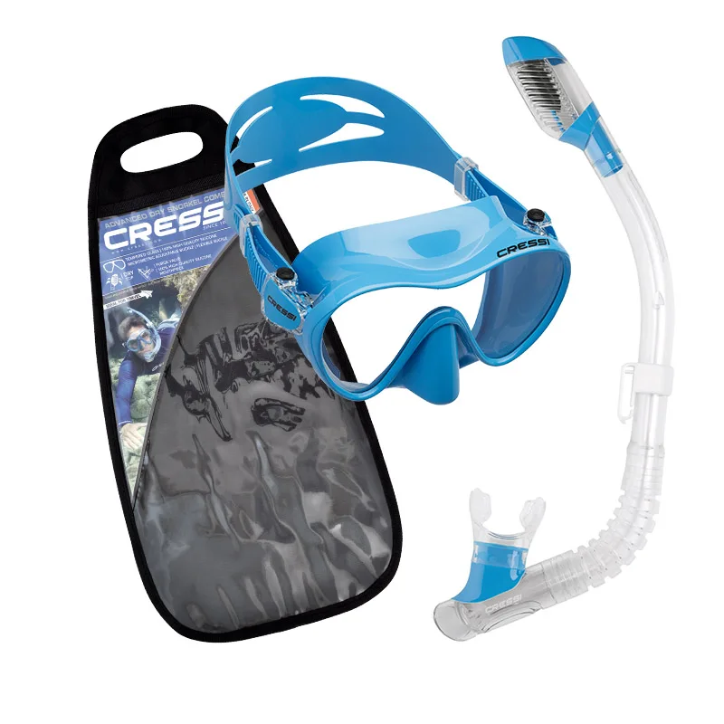 Cressi F1 маленький+ мини сухой детский набор для подводного плавания Дайвинг маска сухая трубка для детей От 9 до 14 лет