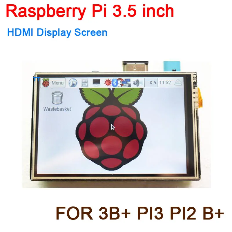 

3.5 inch USB HDMI Display LCD Touch Screen Audio 60Fps Monitor for Raspberry Pi 3B+ PI3 PI2 B+ Model /Zero W