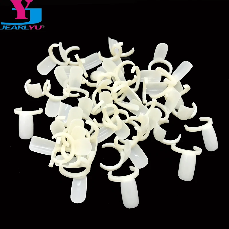 

50pcs Nail Art Polish Gel Nature Color Practice Display Showing Shelf Ring False Board Tips