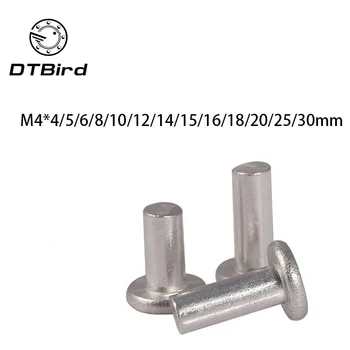 

Free shipping M4x4/5/6/8/10/12/14/15/16/18/20/25/30mm Length Stainless steel rivets flat head solid percussion rivet GB109