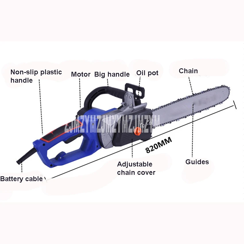 820 мм перезаряжаемые электрические цепные пилы высокой мощности 48 В DC электрическая пила сабельная портативная Бытовая