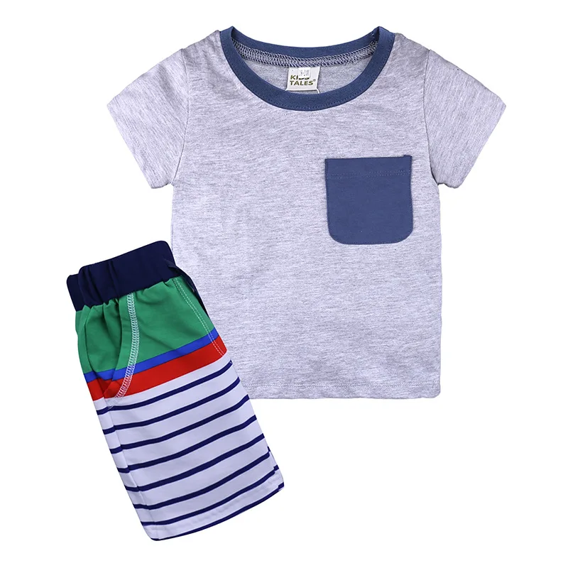 Baby Boys Summer Clothes Tops T shirt+Shorts Outfit Kids Toddler Set