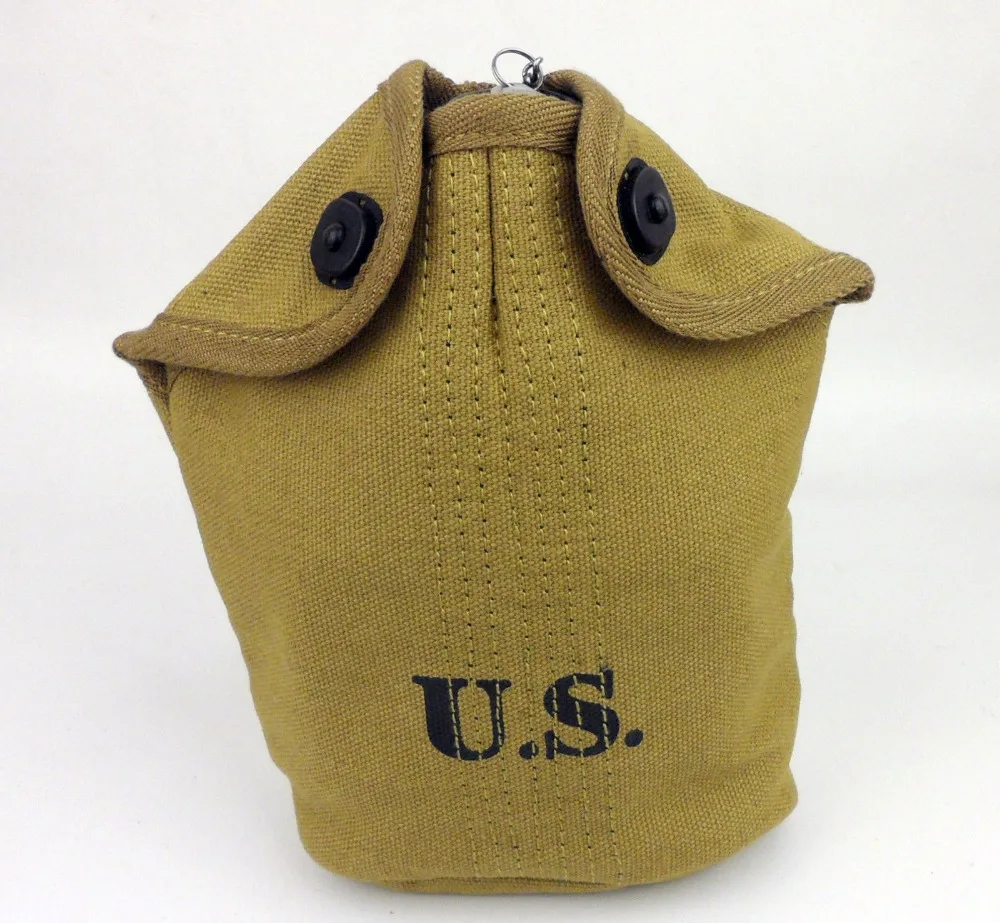 WWII US MILITARY WATER BOTTLE US ARMY CANTEEN CAMPING KETTLE COVER 0.8L-