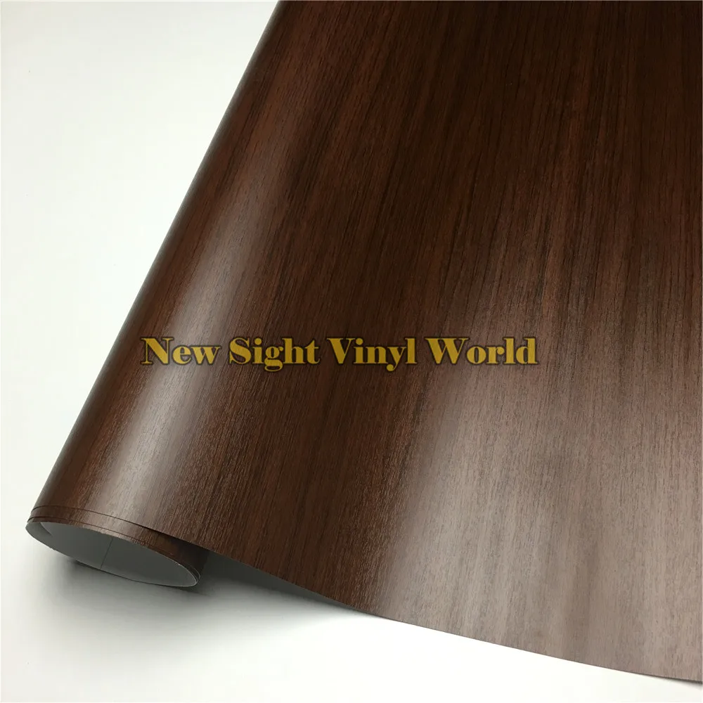 Oak Wood Grain Vinyl Roll Wood PVC Film For Floor Furniture Car