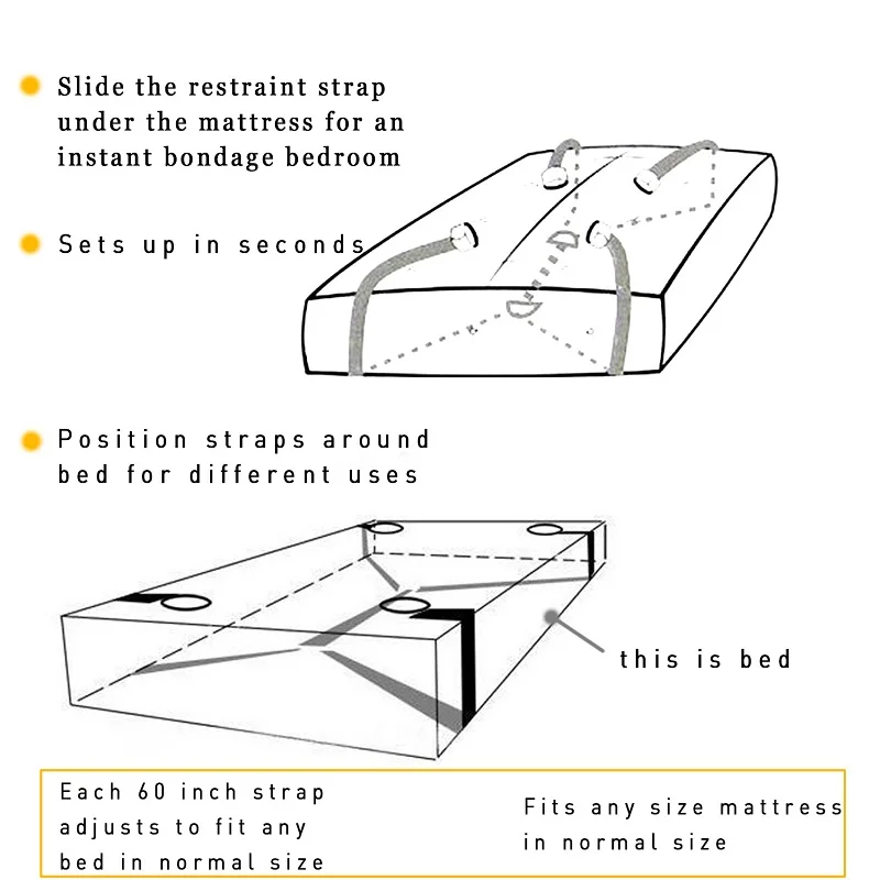 BDSM Bed Restraints | Under Mattress Restraints BDSM Bed Restraints | Under Mattress Restraints