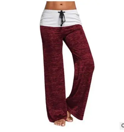 

LASPERAL Wide Leg Pants Women Casual Hip Hop Streetwear Loose Straight Trousers Spring Female Patchwork Drawstring Sweatpants