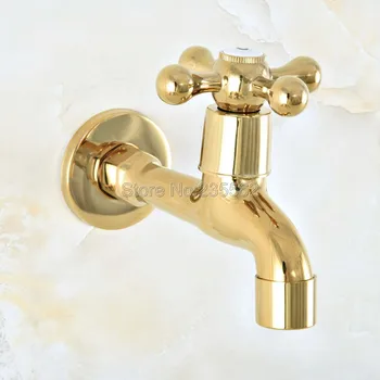

Luxury Gold Color Brass Outdoor Faucet Garden Water Tap / Mop Pool Faucet / Laundry Sink Cold Water Tap / Bibcock Tap tav144