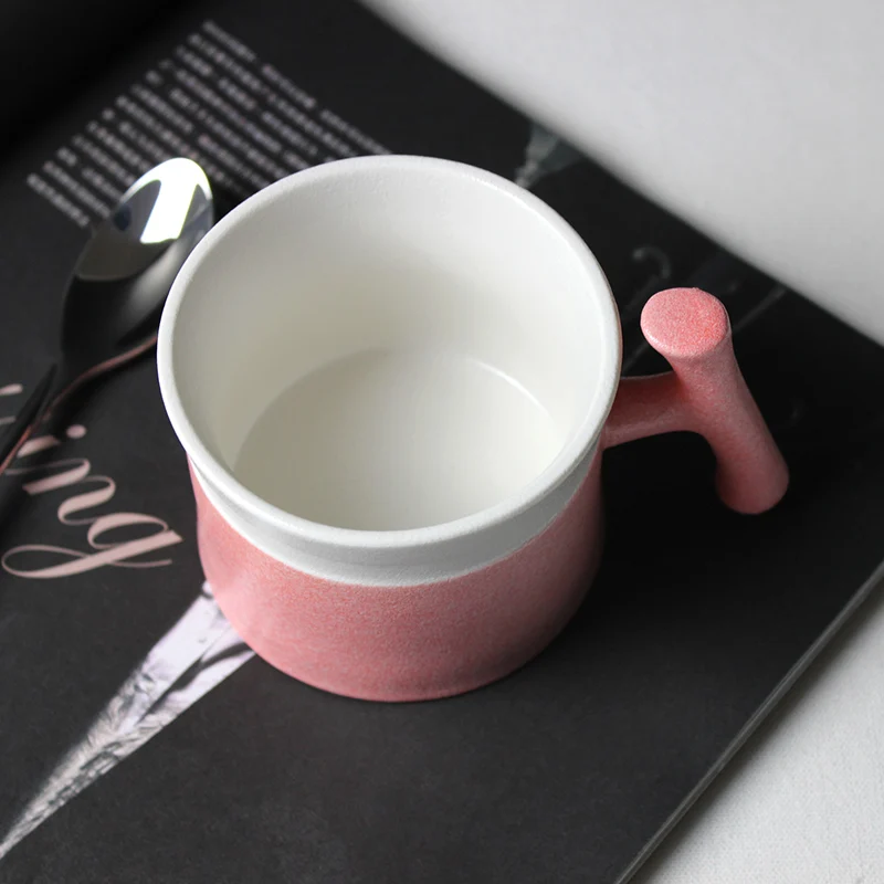 Мини короткая розовая серая чашка в пасторальном стиле высококлассные кофейные кружки модная чашка для скраба молока