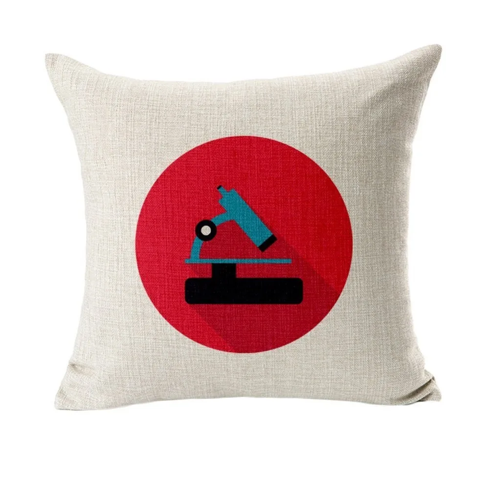 Biochemistry Microscope Throw Pillow Cover Decorative Massager Vintage