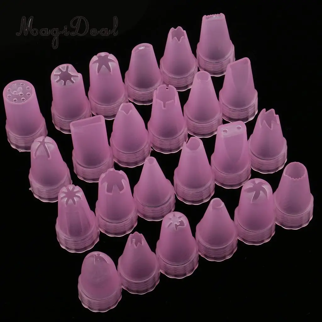 24Pcs Plastic Pastry Tubes Miniature Dollhouse Kitchen Container Set Tableware DIY Mini Clay Toys Decoration