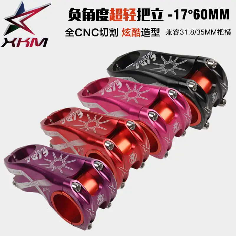 

FELICE 35*28.6*60mm Aluminium Alloy Bike Handlebar Stem MTB Mountain Road Bike Handlebar Forks Connect Tube Stems -17 Degree