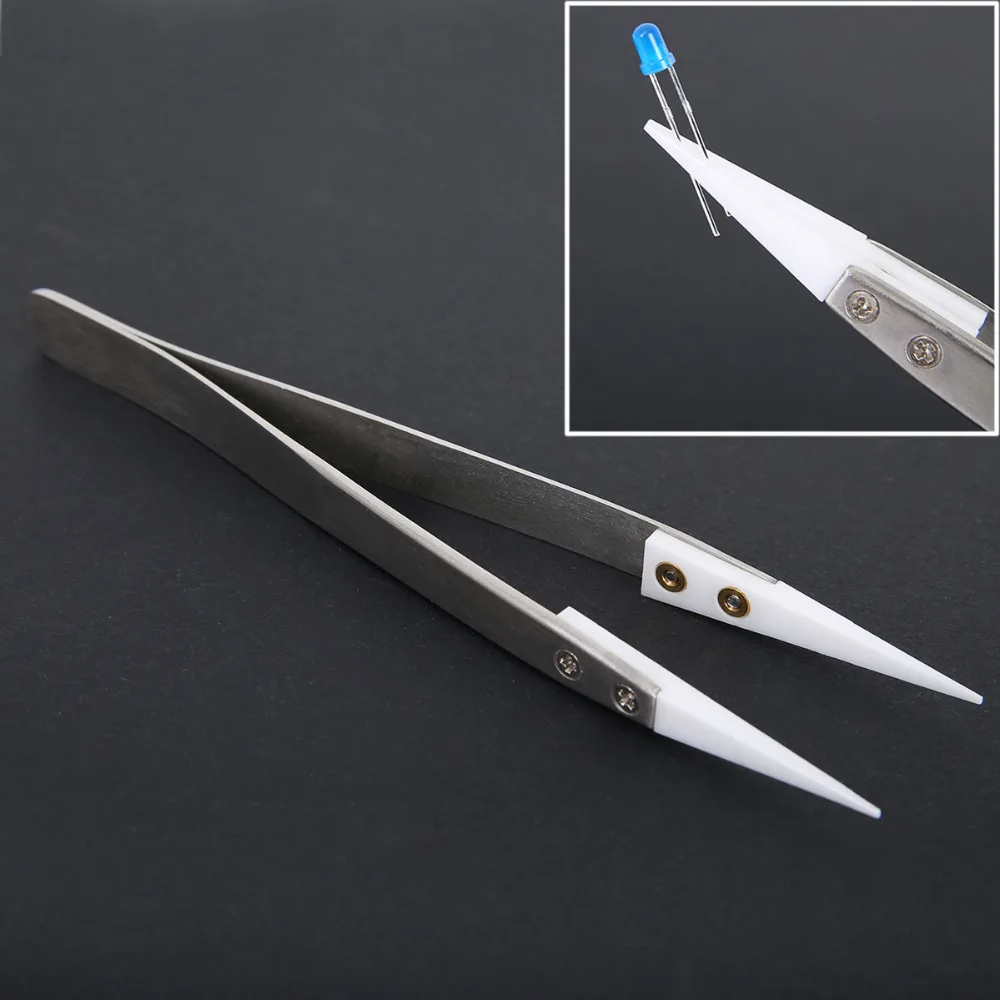 High Quality Stainless Steel Ceramic Tweezers Heat Resistant Non