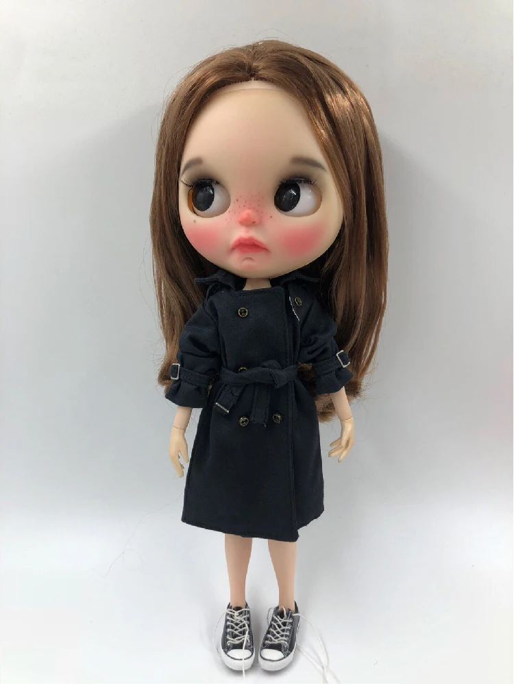 1 шт. модная длинная штормовка Blyth dolls цвета хаки для кукол Blyth Licca Azone 1/6 Аксессуары плащ-Пыльник Одежда для кукол