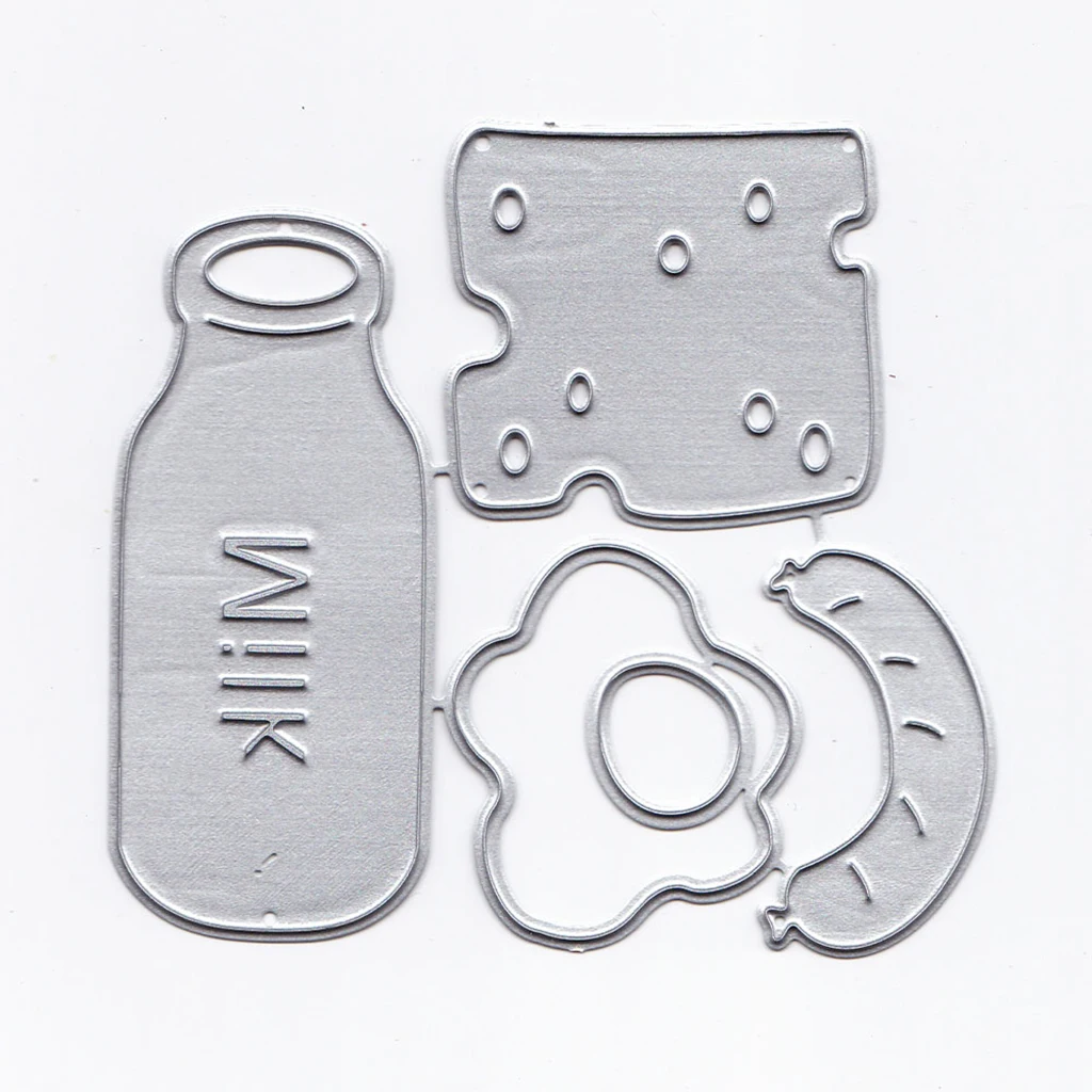 Breakfast Design Metal Cutting Dies Stencil Template for Photo Album Embossing Crafts DIY Wedding Birthday Party Card Making