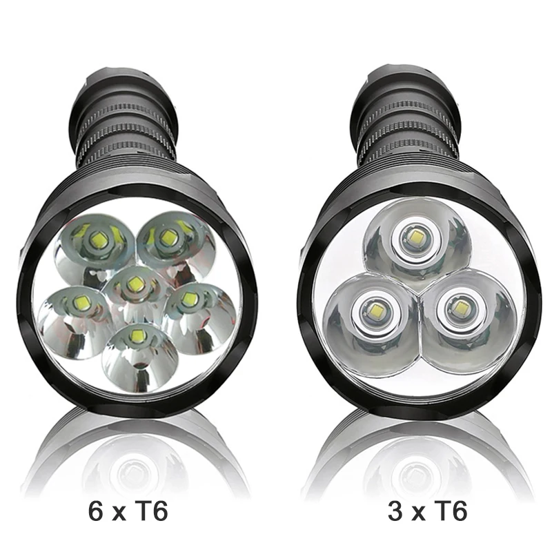 

Tactical flashlight LED 3xCREE XML T6 camping patrol Super bright removable multi-functional waterproof torch 3x18650 battery