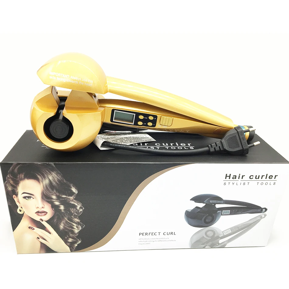 Щипцы для завивки волос титановые автоматические с ЖК дисплеем|tool wave|professional hair