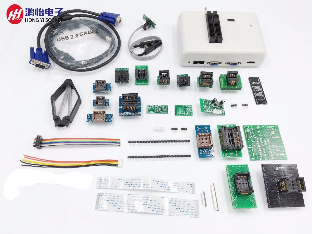 Универсальный RT809H EMMC фотоадаптер с 24 кабелями Nand лучше чем RT809F/TL866CS/TL866A