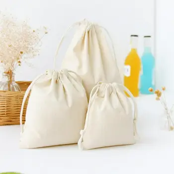 

Mini Cotton Linen Gift Storage Bags Children Baby Toys Clothes Organize Mini Drawstring Bag HomeOrganization Sundries Pouches