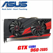 Оригинальная Видеокарта ASUS GTX960-DC2OC-2GD5 GTX 960 2 Гб 128 бит GDDR5 видеокарты для nVIDIA VGA Geforce Hdmi Dvi игры GTX960