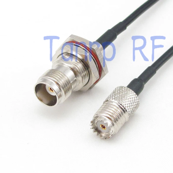 

6in mini UHF female jack to TNC female jack RF connector adapter 15CM Pigtail coaxial jumper cable RG174 extension cord