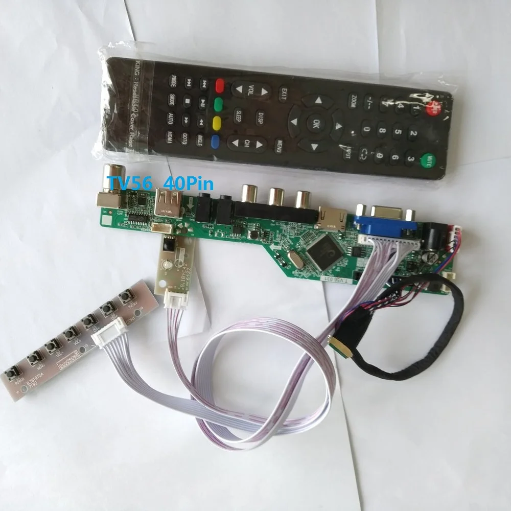 

kit for LP156WHB(TL)(A2) 1366X768 Controller board driver TV AV 40pin LVDS LCD LED 15.6" HDMI USB Screen panel remote VGA