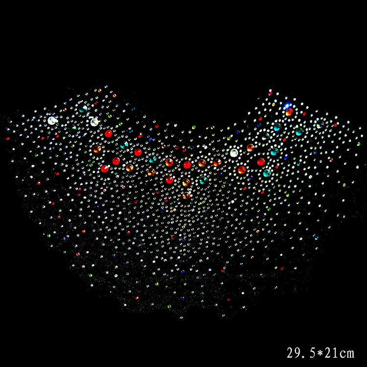 Clear Crystal glisten gem collar Clothing DIY strass hotfix Rhinestone
