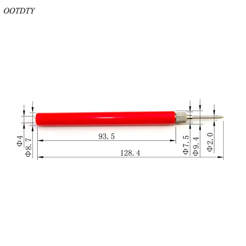 OOTDTY 10 шт. весна тестовый зонд Наконечник иглы изолированный тестовый крюк провода разъем тестовый направляющий штифт для цифрового мультиметра