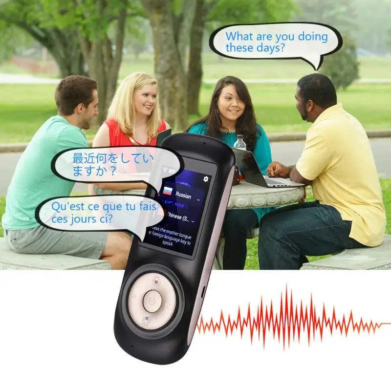 Портативный Смарт Беспроводной переводчик ручной в режиме реального времени интерактивный мгновенный голосовой перевод поддержка 52 языков без шума