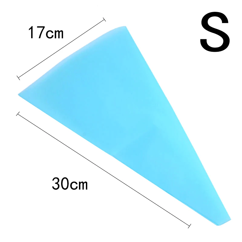S m l Размеры силиконовые многоразовые обледенение трубопроводов Крем кондитерский мешок украшения торта инструмент для выпечки Кондитерские мешки - Цвет: S