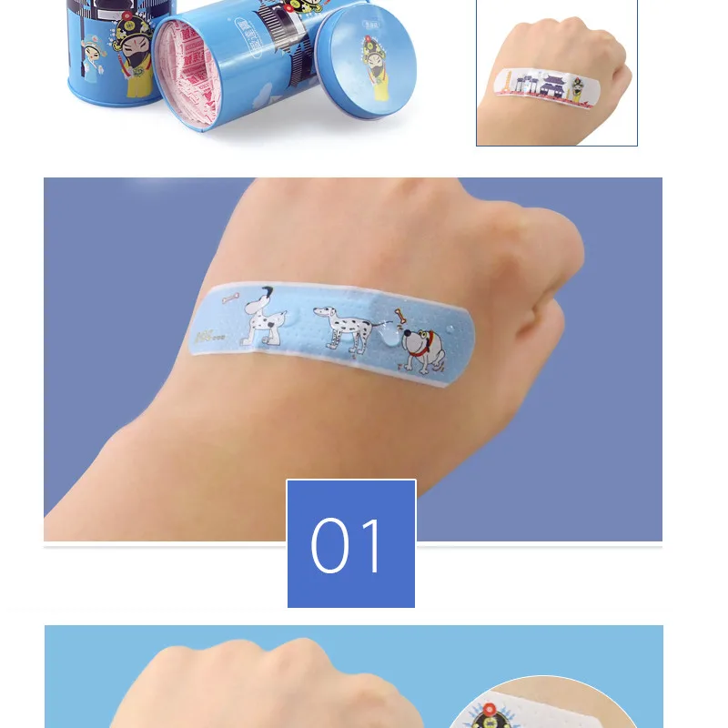 50 Pcsbox Cartoon PE Band Aid Breathable Hemostasis Adhesive Bandages First Aid supplies Band aid for Anti grinding feet (12)