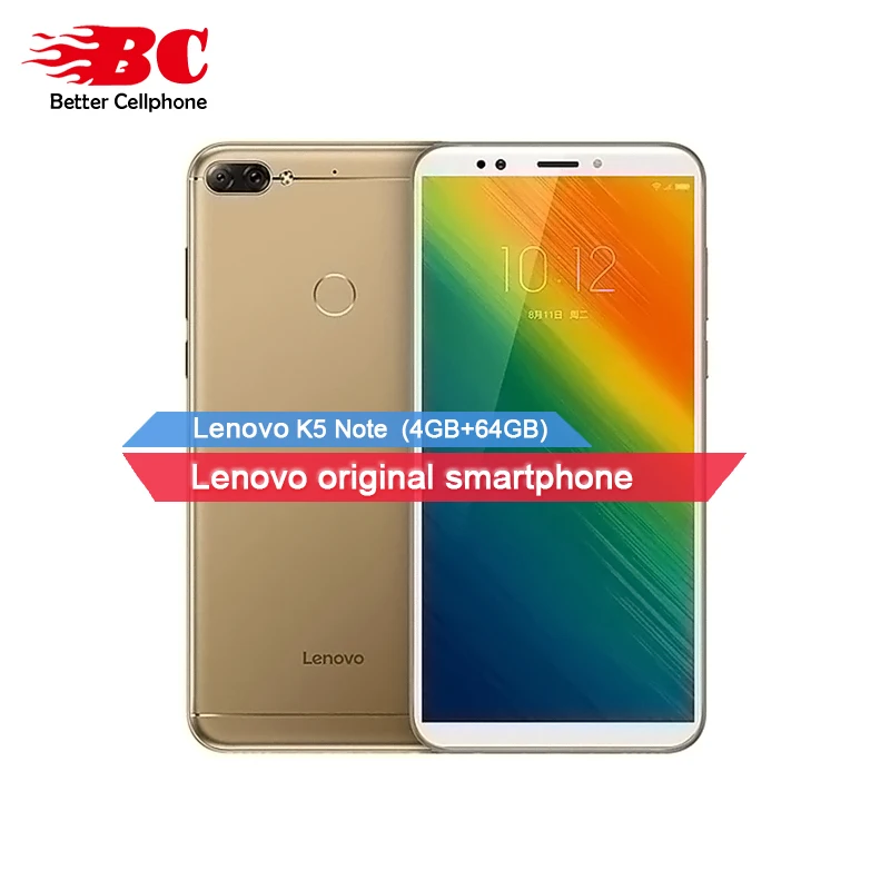 Lenovo K9 Note fingerprint 4G SmartPhone 4GB RAM+64GB ROM Snapdragon 450 Octa-Core Dual Rear Camera 16MP OTG 3760mAh GPS OTG