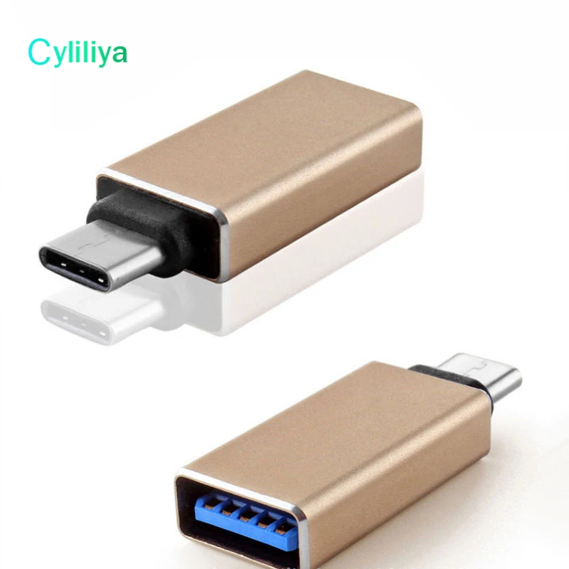 Металл USB 3,1 Тип C OTG адаптер мужчина к USB 3,0 Женский конвертер адаптер OTG Функция для Macbook Google chromebook 20 шт./лот