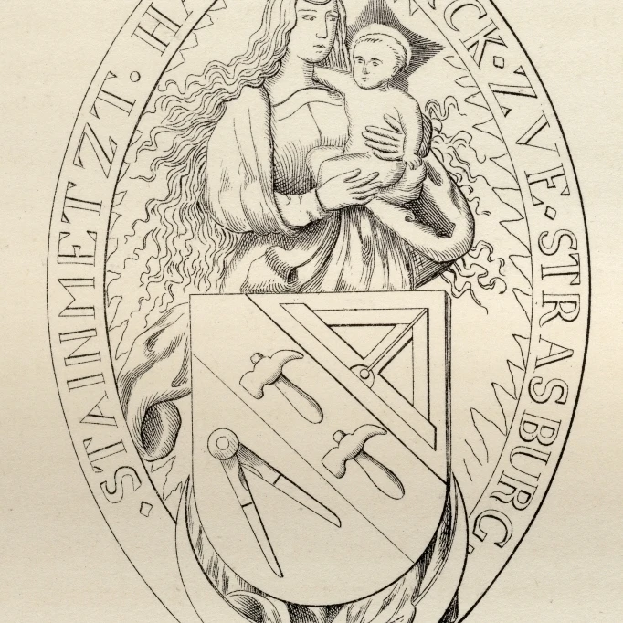 Seal Of The Masons Of Strasburg Ad 1524 From The Book The History Of Freemasonry Volume Ii Published By Thomas C Jack L