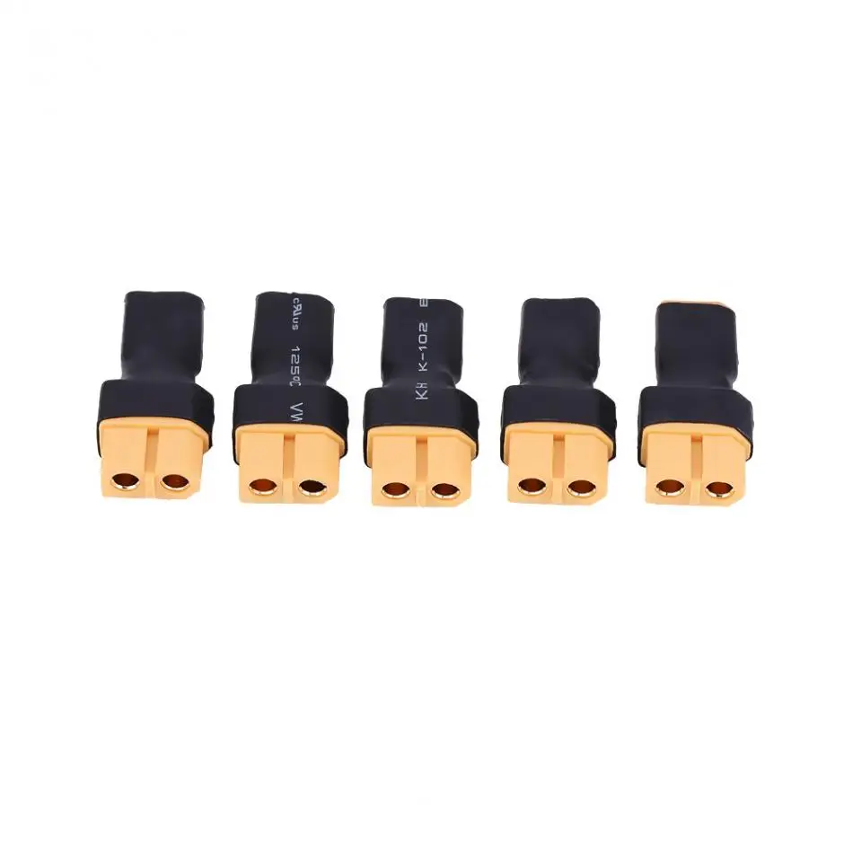 

2 Types 5pcs/set XT30 to XT60 RC Drone Connector Adapter Battery Converter Plug XT30 Male to XT60 Female & Female to XT60 Male