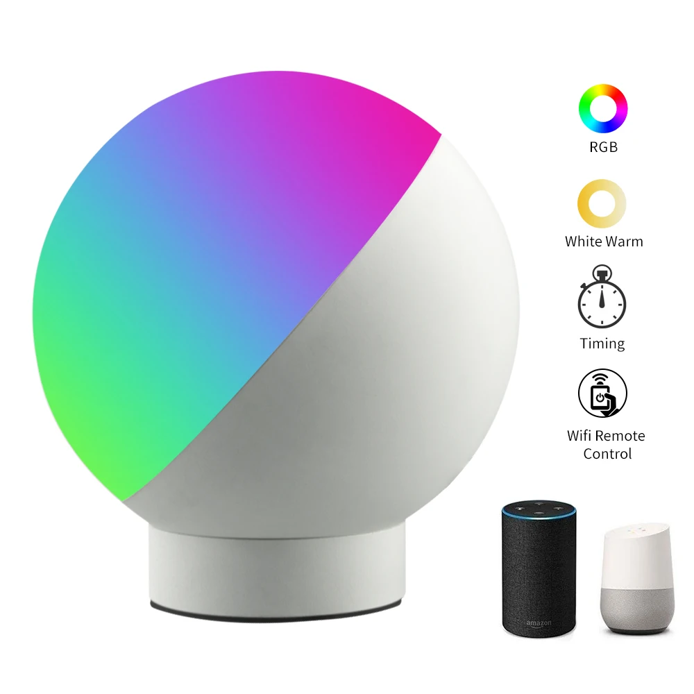 

Wifi Led Smart Night Light 7W Smart Table Lamp RGBW WifI APP Remote Control US EU Plug 110V 220V Smart Light Google Home Decor