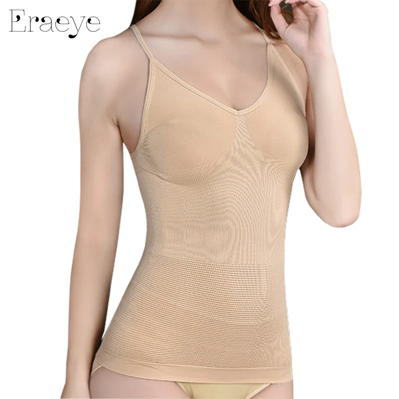 

ERAEYE Women Slim Camisole Tank Tops Body Slimming Vests Shaper Underwear Abdomen Corselet Thin Waist Seamless Body Vest