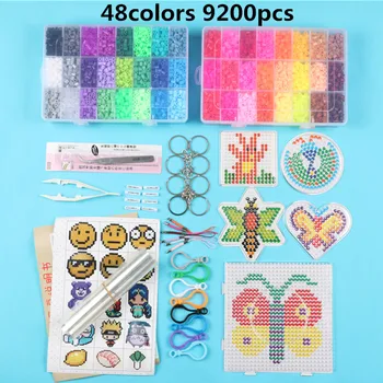 48 Colors 9200pcs 5mm EVA Hama Beads Set 3D DIY