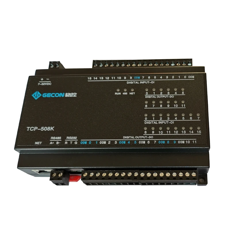 12-канальный релейный выход 16-канальный коммутатор Вход RJ45 Ethernet Modbus TCP контроллер