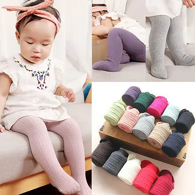 Хлопковые однотонные теплые колготки для девочек 0 6 лет|baby girl stocking tights|girls baby