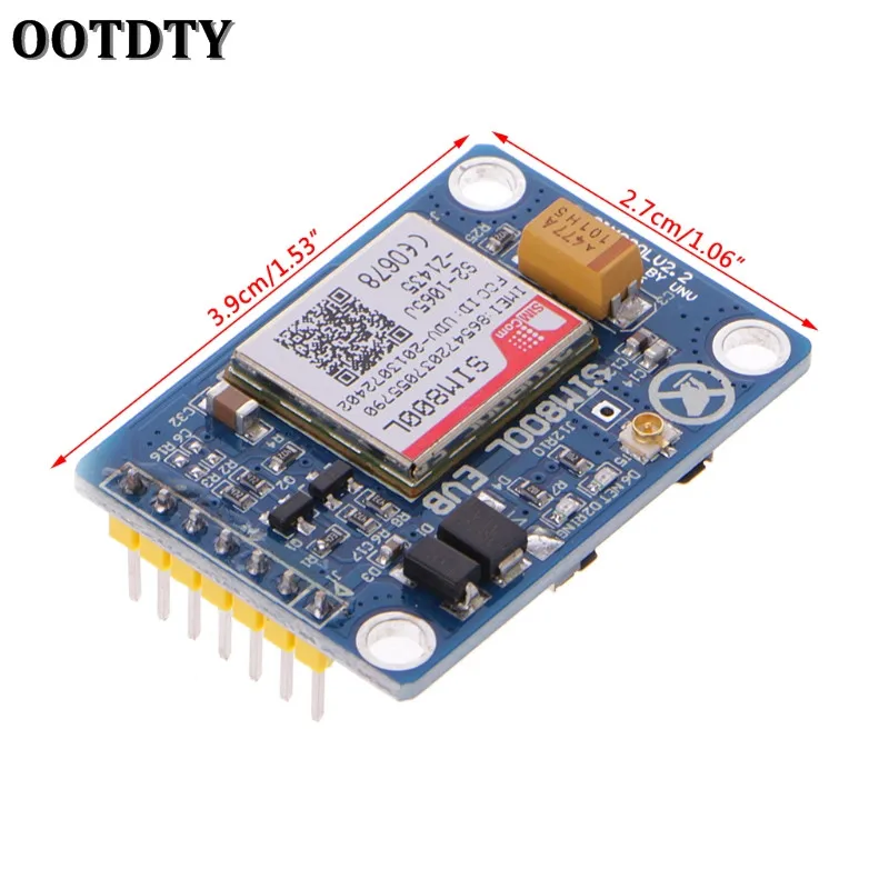 SIM800L V2.0 5V Wireless GSM GPRS Module Quad-Band Antenna Cap M105 MCU Arduino