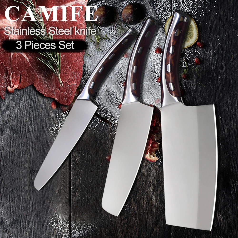 4cr14mov Stainless Steel Kitchen Knife Chopping Chef Utility Knife Cutlery Kitchen Knife Cutlery Set Butcher Chopper Knife Set