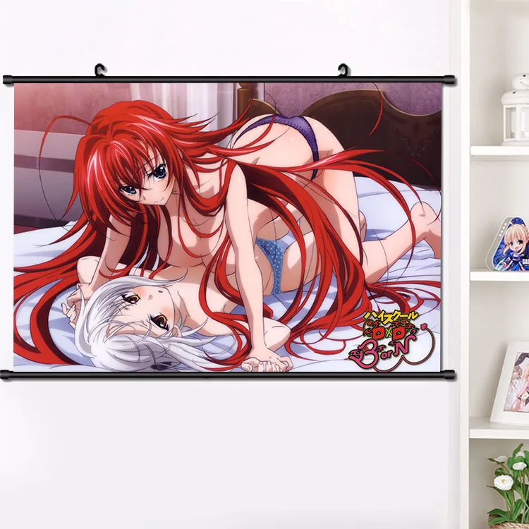 Аниме старшая школа DxD Hyoudou Issei Rias Gremory Настенная картина плакат прокрутка холст манга Настенный декор плакат прокрутка живопись