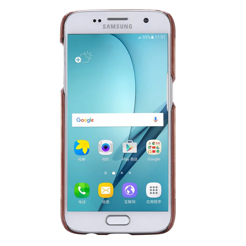 Для samsung Galaxy S7 S6 S8 плюс Чехол для телефона из кожи + Жесткий чехол накладка ПК S9 edge