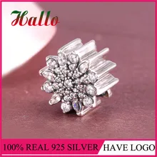 925 серебро кристалл льда Рождество шарик шарма Fit Браслеты breloque pour изготовление bijoux подвески для браслета решений