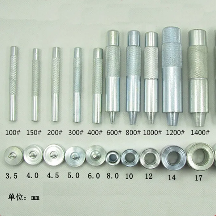 200 набор металлические кнопки-люверсы для одежды втулка Скрапбукинг штамповка кожаная ручная сумка фурнитура 4 мм-20 мм