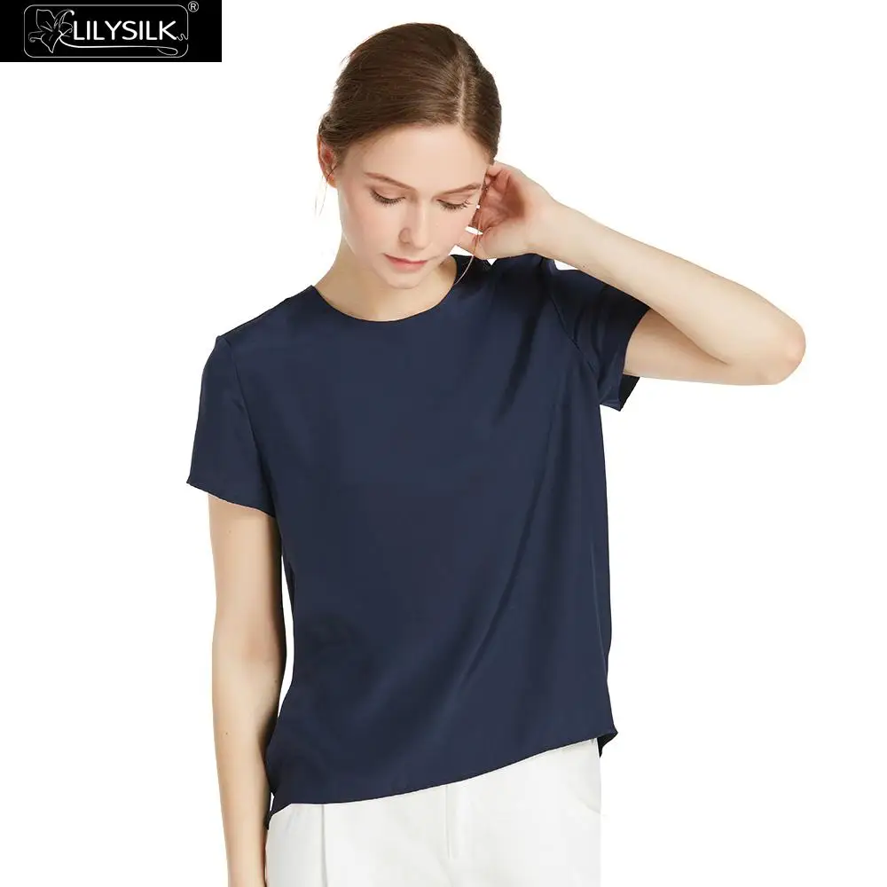 

LilySilk Blouse and Tops Ladies Silk Pure Nature Mulberry Button Slit Back Closure Elegant Shirt Free Shipping