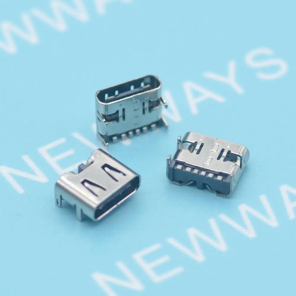 10pcs Micro Usb 6pin Type C Female Connector Usb31 For Mobile Phone 